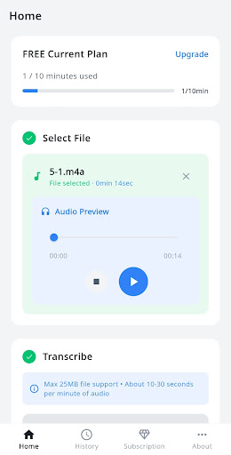 M4A to Text & Translate screenshot 2